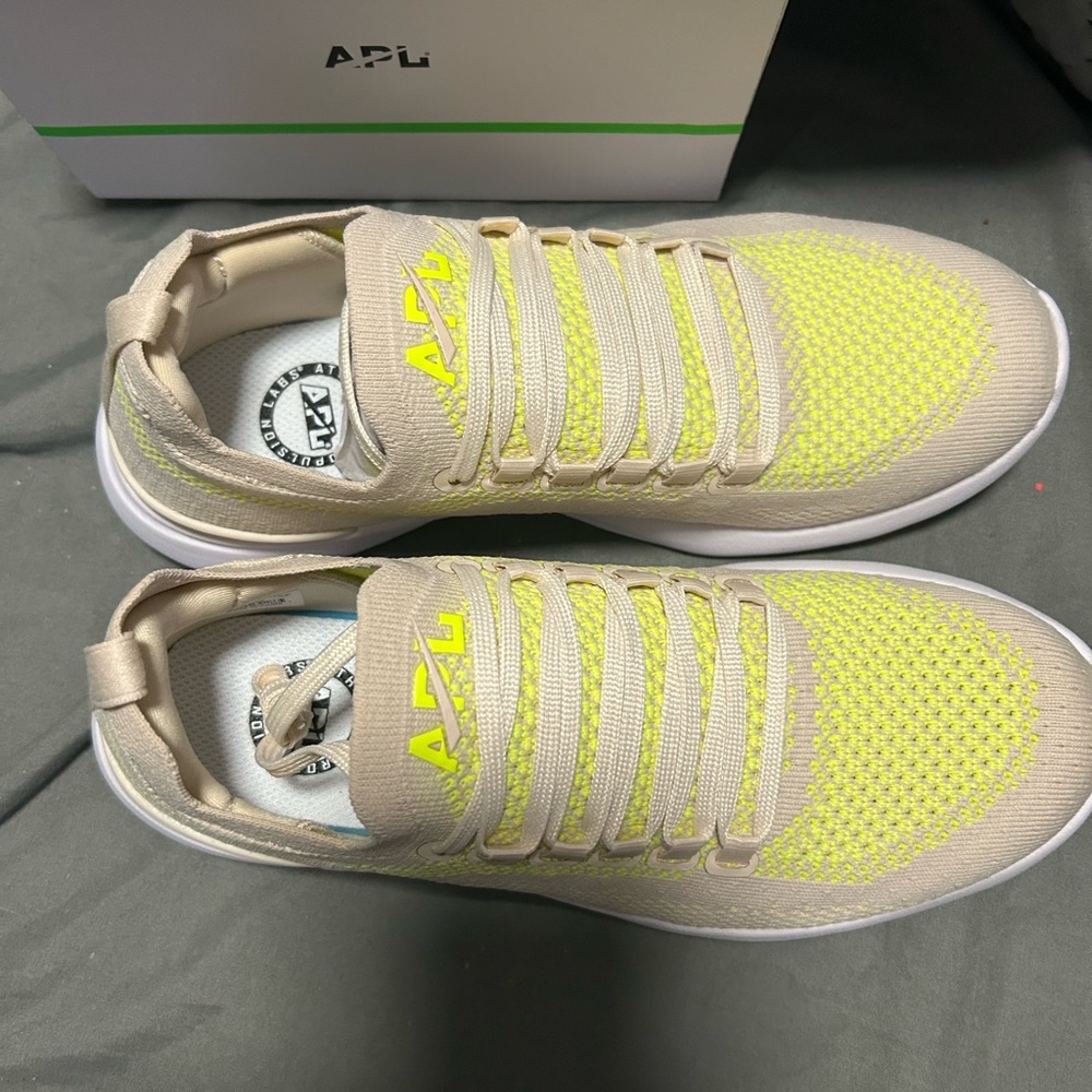 APL Women's Athletic Shoes in Yellow and Cream